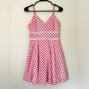 Jun&Ivy Size:S Eyelet Pink and White Spring A-Line Mini Dress